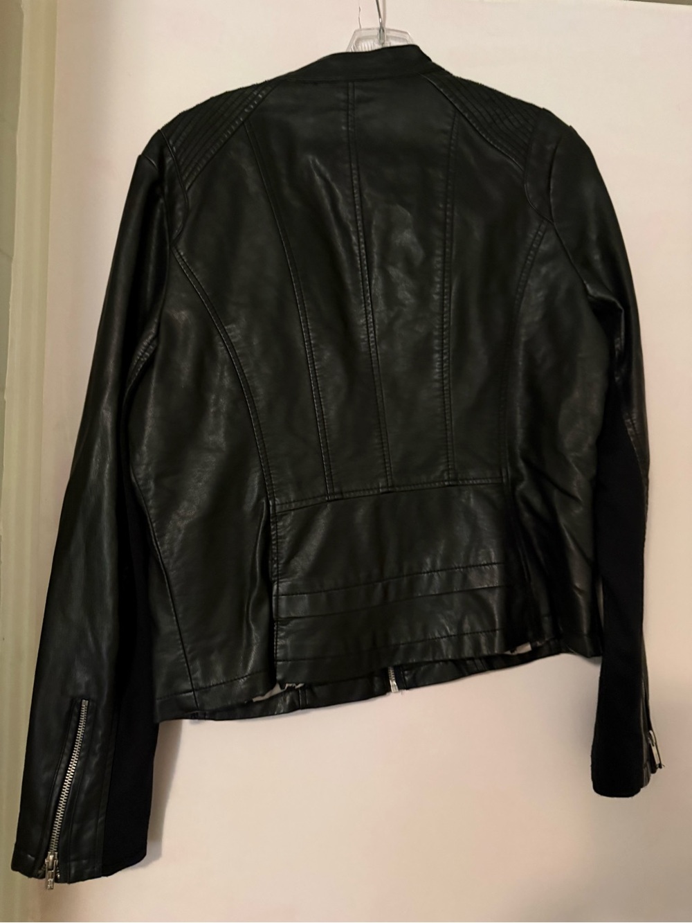 Black Rivet Women's Black Faux Leather Moto Jacket - Picture 3 of 3